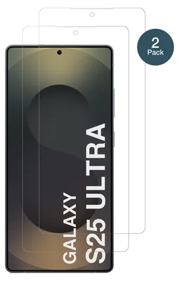 Two screen protectors for a Samsung Galaxy S25 Ultra phone, presented on a white background.