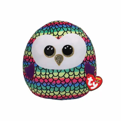 Obrázok produktu pre ty 39291 Plyšový vankúšik Squsih-A-Boos - Sova Owen, 20 cm