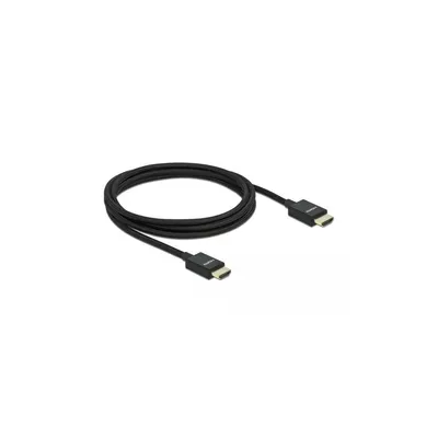Produktbild von DeLOCK Koaxiales High Speed HDMI Kabel 48 Gbps 8K 60 Hz schwarz 2 m, 2 m, HDMI Typ A (Standard), HDMI Typ A (Standard), 3D, 48 Gbit/s, Schwarz