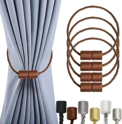 Obrázek produktu pro Silné magnetické držáky na záclonové tyče, sada 4 ks