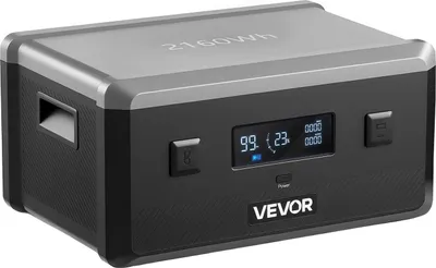 Obrázok produktu pre Dodatočná batéria pre prenosnú elektráreň, 2160 Wh LiFePO4 dodatočná rozširujúca batéria s 3 výstupnými portmi pre domáce použitie, kempovanie, výlety, karavany, núdzové situácie