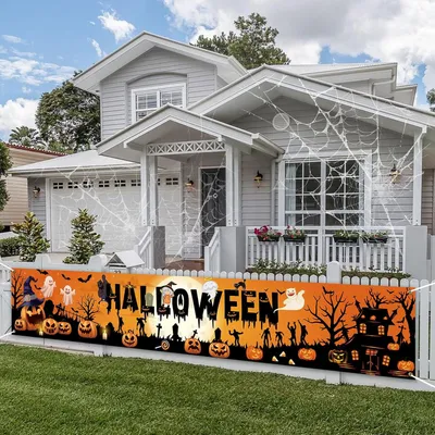 Imagen del producto de Guirnalda decorativa de Halloween - Larga guirnalda de Halloween para fiestas - (Naranja)