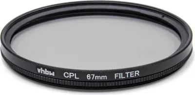 Produktbild von vhbw Universal Polarisationsfilter für Kamera Objektive mit 67mm Filtergewinde - Zirkularer Polfilter (CPL), Schwarz