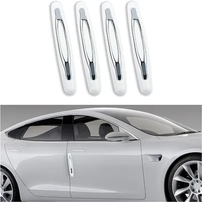 Productafbeelding van Autodeurrandbeschermers - Beschermstrips - Auto Beschermen - Zelfklevend - 4 stuks - Wit