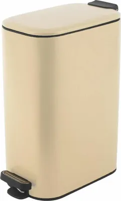 Produktbild von ESTIA | Mülltonne - Abfallbehälter - Abfalleimer - mit Deckel - 30L - 23x41x53cm - beige -Mülleimer