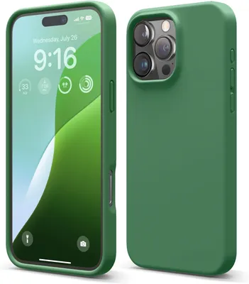 Produktbild von Elago Premium Silikonhülle für iPhone 16 Pro Max Alpingrün