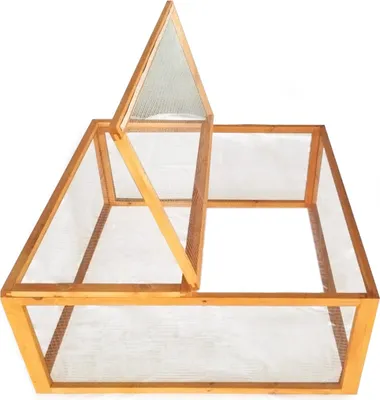 Produktbild von Wiltec výbeh pre voľný výbeh z dreva 1000 x 1000 x 450 mm, štvorcový výbeh s flexibilným krytom, výbeh pre malé zvieratá, výbeh pre voľný výbeh