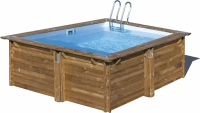 Produktbild von Gre Schwimmbecken Loire Set Kiefer quadratisch 305