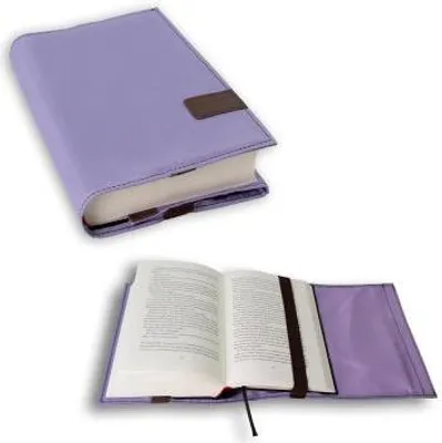 Produktbild von BookSKIN Buch Einband (Größenverstellbar) in Purpur mit Lesezeichen
