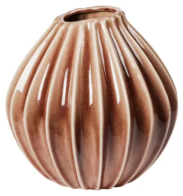 Produktbild von Broste Copenhagen Wide Vase Fawn braun L 30cm