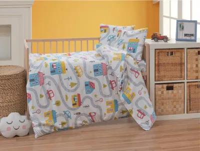 Produktbild von Baumwoll-Babybettwäsche 140x200, 70x90cm