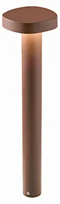 Obrázek produktu pro Zafferano Ciottolo - LED sloupek pro venkovní použití IP54 7W 3000K moderní design z hliníku pro zahrady a cesty - 70 cm Corten