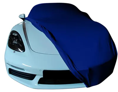 Image de Housse de voiture intérieure adaptée à Porsche Boxster (718) Bleu NEU Bâche de