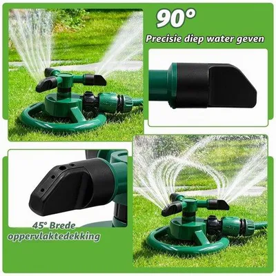 Produktbild von Rasenregner 360 Grad Sprinkler, Gartenregner für Gartenwiese
