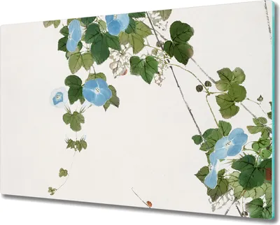 Produktbild von Coloray Schneidebrett Herdabdeckplatte 80x52 cm Kochplattenabdeckung Küchenbrett Hackbrett - Insekten und Blumen