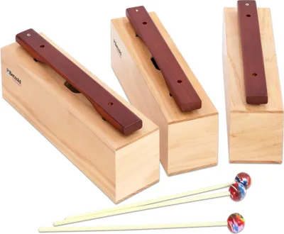 Produktbild von Betzold Satz mit 3 Bass-Klangbausteinen, Hartholz