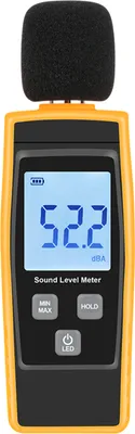 Obrázok produktu pre LCD digitálny merač úrovne zvuku DB metre 30-130dBA Nástroj na meranie hlasitosti hluku Tester na monitorovanie decibelov s režimom Max/Min/Data Hold