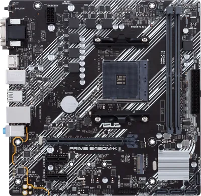 Produktbild von ASUS PRIME B450M-K II - Základná doska - micro ATX - Socket AM4 - AMD B450 Chipsatz - USB 3.2 Gen 1 - Gigabit LAN - Grafika na doske (CPU erforderlich)