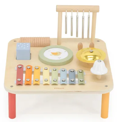 Image de Viga : table d'éveil musicale et sensorielle en bois 7-en-1