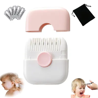 Produktbild von 2-in-1 Haarschneidemaschine für Kinder, Spliss Haarschneider mit austauschbaren Klingen, Multifunktionale Haarschneidemaschine, Rosa