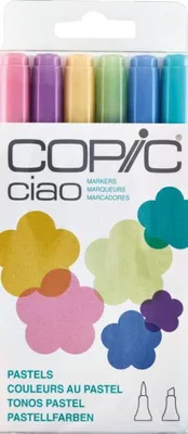 Zdjęcie produktu dla COPIC 22075667 Marker COPIC ciao, zestaw 6 sztuk „Pastels”