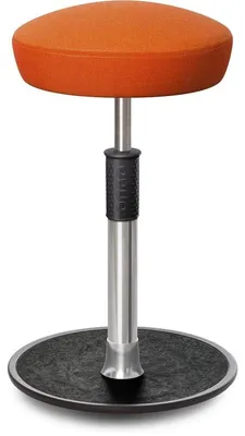 Produktbild von Sitz- Stehhocker Free Tall Hutsitz kvadrat Remix Orange chrom /schwarz.