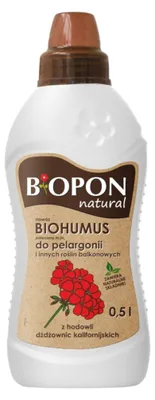 Produktbild von Biohumus für Geranien und Balkonpflanzen 0,5 l – Biopon