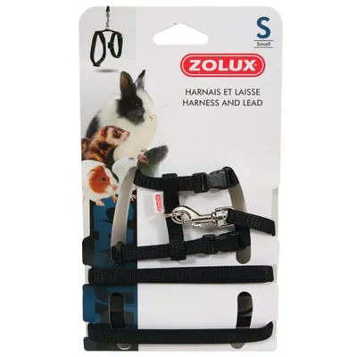 Image de Harnais ZOLUX avec laisse S noir pour rongeurs, Z207100