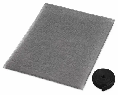 Produktbild von Fliegengitter Fenster 100 x 130 cm Anthrazit mit Klettband