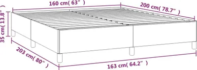 Produktbild von vidaXL Bettgestell ohne Matratze Blau 160x200 cm Stoff