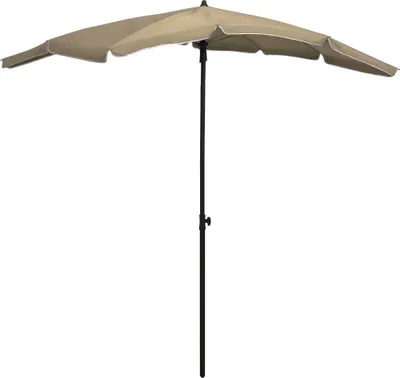 Image de Parasol de jardin avec mât 200x130 cm taupe