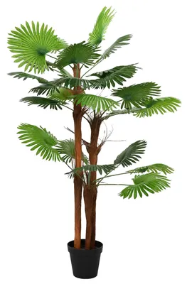 Produktbild von vidaXL Künstliche Fächerpalme Grün 75 x 25 x 180 cm Stoff und Bambus