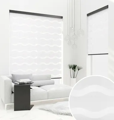 Produktbild von PREMIUM DOPPELROLLO WELLE WEISS mit Alu Kassette (130x220 cm, Kassettenfarbe: schwarz)
