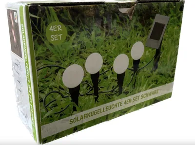 Produktbild von Solarkugelleuchte 4er Set Solarlampe Gartenleuchte Solarkugel Stecklampe Erdspieß