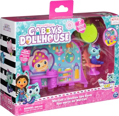 Produktbild von Gabby's Dollhouse Deluxe Room Spielset - Wellness Raum mit Meerkätzchen