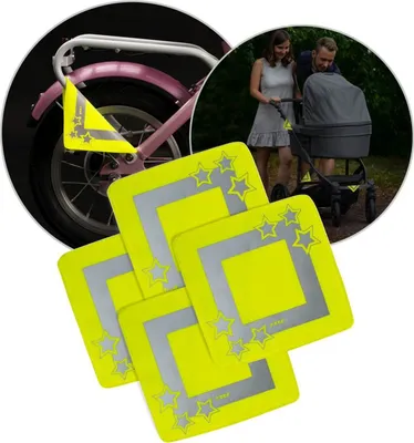 Produktbild von reer LightReflex Reflektor-Set, 4er Set, Reflektor , Sicherheit, Kinder, Klettverschluss, Polyester, 53175