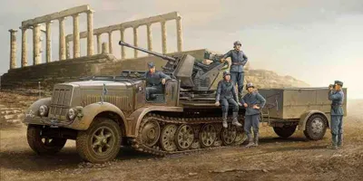Produktbild von Trumpeter German3.7mm Flak37 auf Selbstfahrlafette (Sd.Kfz.7/2 Early Version)1:35, 01525