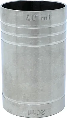 Produktbild von Jigger 2cl 4cl Doppelmessbecher Messbecher Cocktail 20 ml 40 ml Edelstahl Barmaß Dosierer Alkohol Zertifikat Bar