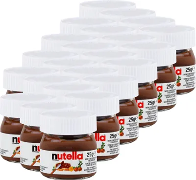Produktbild von Ferrero Nutella Mini Glas Brotaufstrich Schokolade 25g - Nuss-Nougat (23er Pack