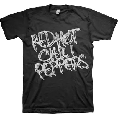 Obrázek produktu pro Red Hot Chili Peppers Black & White Logo Black XL Tričko