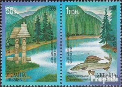 Produktbild von Briefmarken Ukraine 1999 Mi 302-303 Paar (kompl.Ausg.) postfrisch Nationalparks