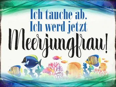 Produktbild von vianmo Holzschild 30x40 cm ich tauche ab werd Meerjungfrau