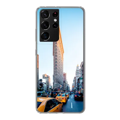 Produktbild von MuchoWow® Handyhülle Schutzhülle Hülle für Samsung Galaxy S21 Ultra Starker Verkehr rund um das Flatiron Building Silikon Softcase Handy Hülle - Mobiltelefon
