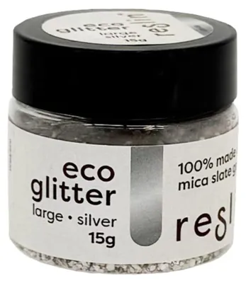 Eco Glitter Silber, natürlicher Mica-Glitter, 15 g