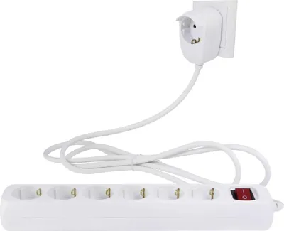 Image de REV Multiprise 6+1x 2m blanc Powersplit + interrupteur