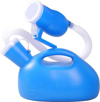 Tragbares Urinal 2000 ml mit Schlauch und Deckel, auslaufsicher