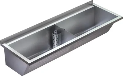 Obrázok produktu pre Umývadlo KWC AR, SIRIUS, nerezová oceľ, 2 umývadlá, 1420x346x500 mm, odtok s.