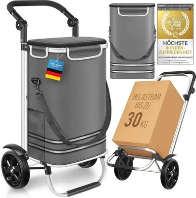 Produktbild von Famanu Einkaufstrolley 3 in 1 - 56 Liter mit Kühlfach