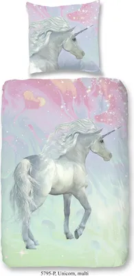 Produktbild von Good Morning Kinder Bettwäsche Einhorn - 135x200 cm - 100% Baumwolle