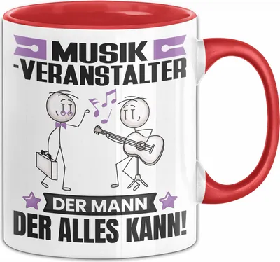 Produktbild von Musikveranstalter Tasse Geschenk für Musikveranstalter Der Mann Der Alles Kann Geschenkidee zum Geburtstag (Rot)